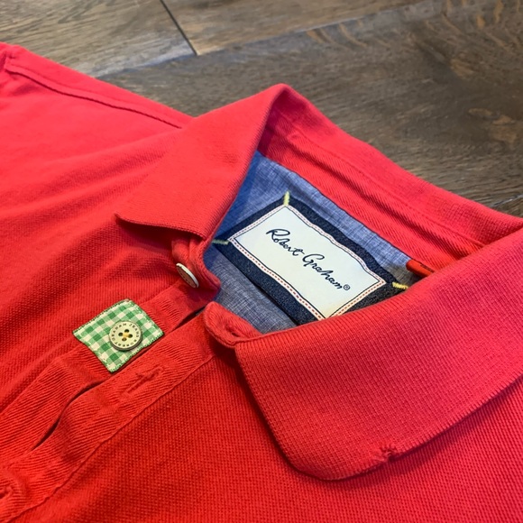Robert Graham Shirt Top Polo Red - Picture 2 of 6